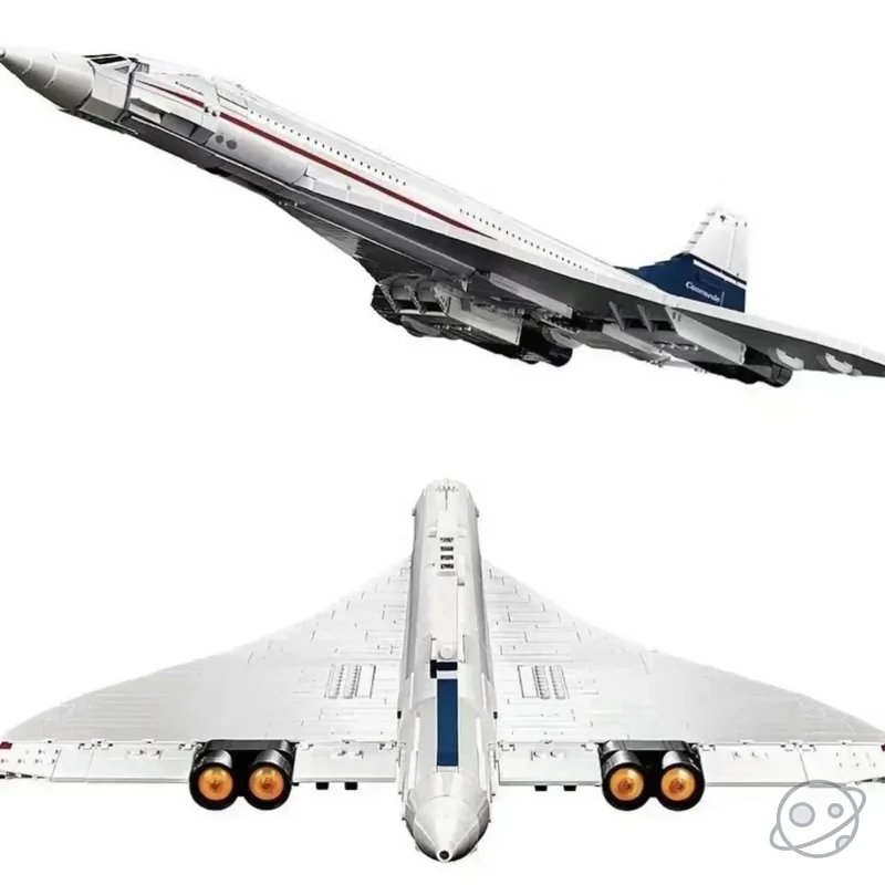 كونكورد ايرباص اللبنات التقنية 105 سنتيمتر طائرة الطوب نموذج لغز لعبة عيد الميلاد هدية للطفل والكبار ديكور المنزل