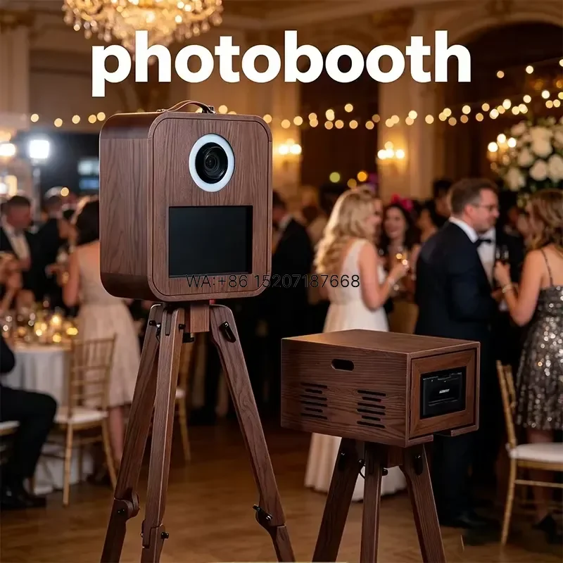 Wmwmnu for Ar Photo Booth With 360 Interactive Photobooth Mirror and Touch Screen Photobooth with Printer for Wedding