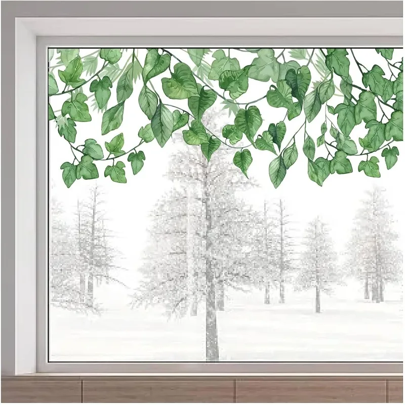 1 pc 118x39cm Vine Window Clings Ivy Leaves Window Decals Green Plants Window Stickers for Glass Sliding Door Living Room
