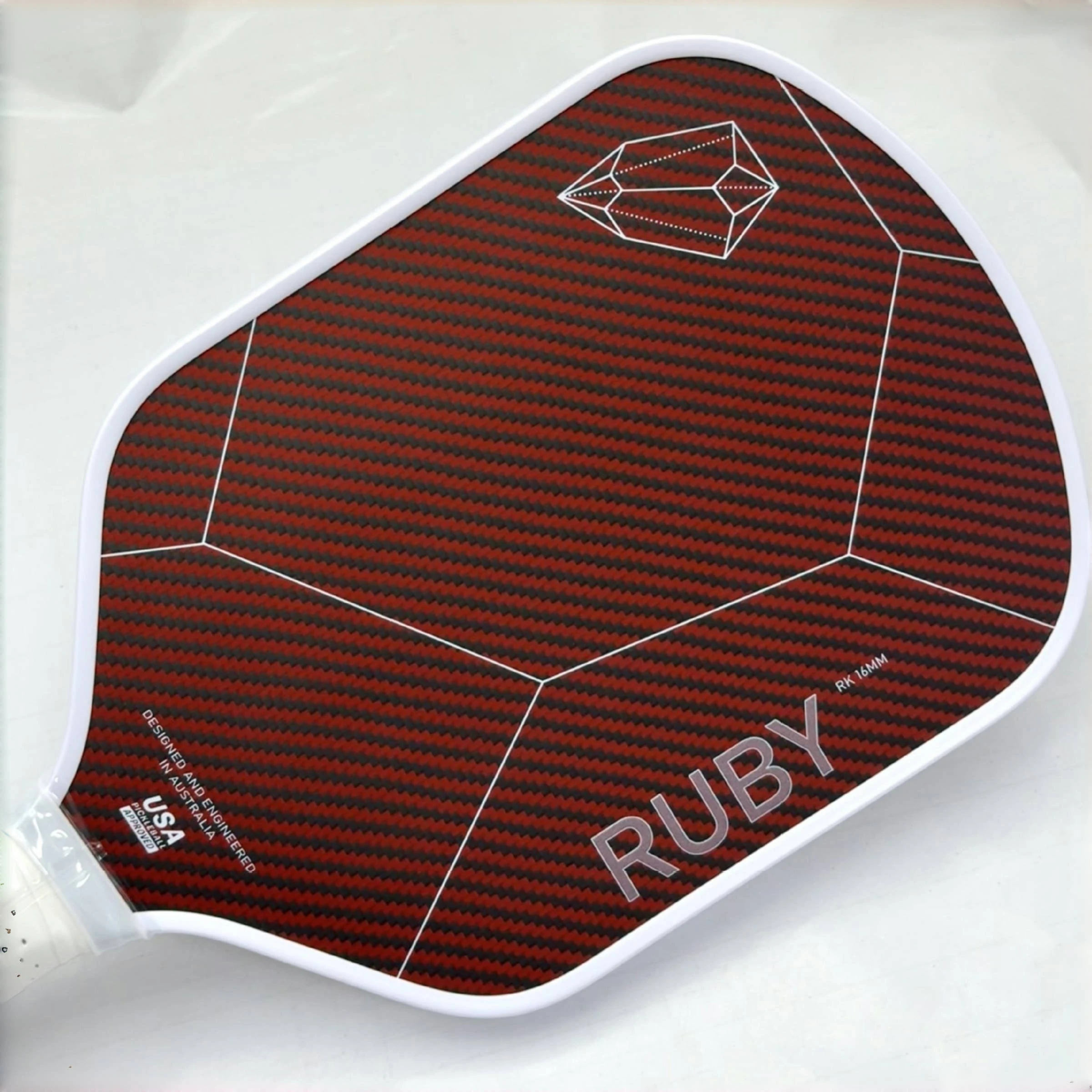 مجداف روبي كيفلر بيكل بول بوليمر على شكل قرص العسل 16 ملم مثالي للتحكم والتدور العلوي وتقطيع الطاقة المتوازنة والتحكم