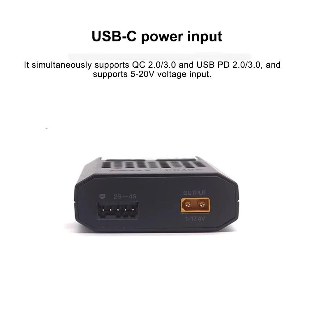 ISDT URUAV PD60 60W 6A Type-C Input Battery Balance FPV Charger for 1-4S Lipo Battery RC Drone Quadcopter Multirotor