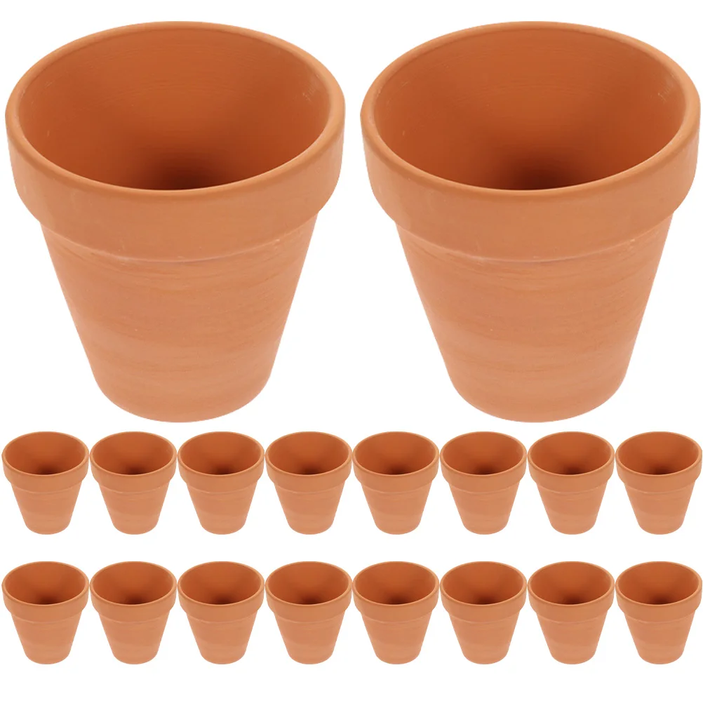 20pcs 3cm Mini Red Terracotta Plant Pots Succulent Flower Pot Small Plant Pots Miniature Clay Flowerpots With Drainage Holes