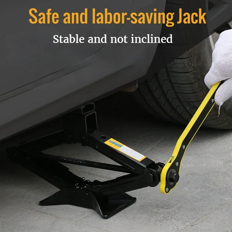 Portable Auto Jack|Car Jack Kit|Lifting Jack For Car With Labor-saving Wrench|Heavy Duty Materia - 2.0 Ton Maximum Load Capacity