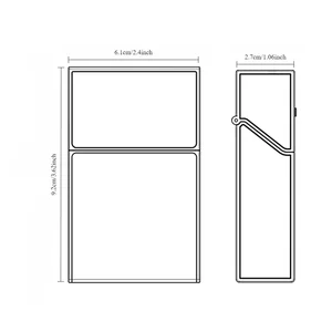 Portable metal cigarette, smoking box, holder tobacco, cigarettes pack, storage cover, male gadget, 20pcs capacity 12 Main Sales Cigarette holder - №9