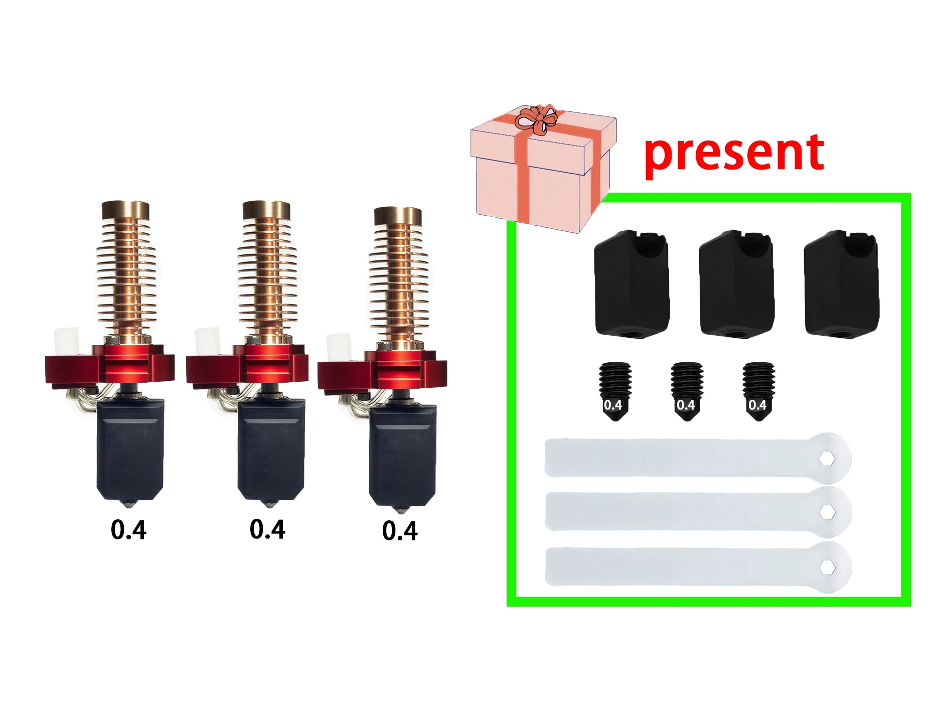 

Latest Upgraded Hotend Kit for Flashforge Adventurer 5M/5M Pro Hotend AD5M Nozzle Kit Ceramic Heating Block & Hard Steel Nozzle