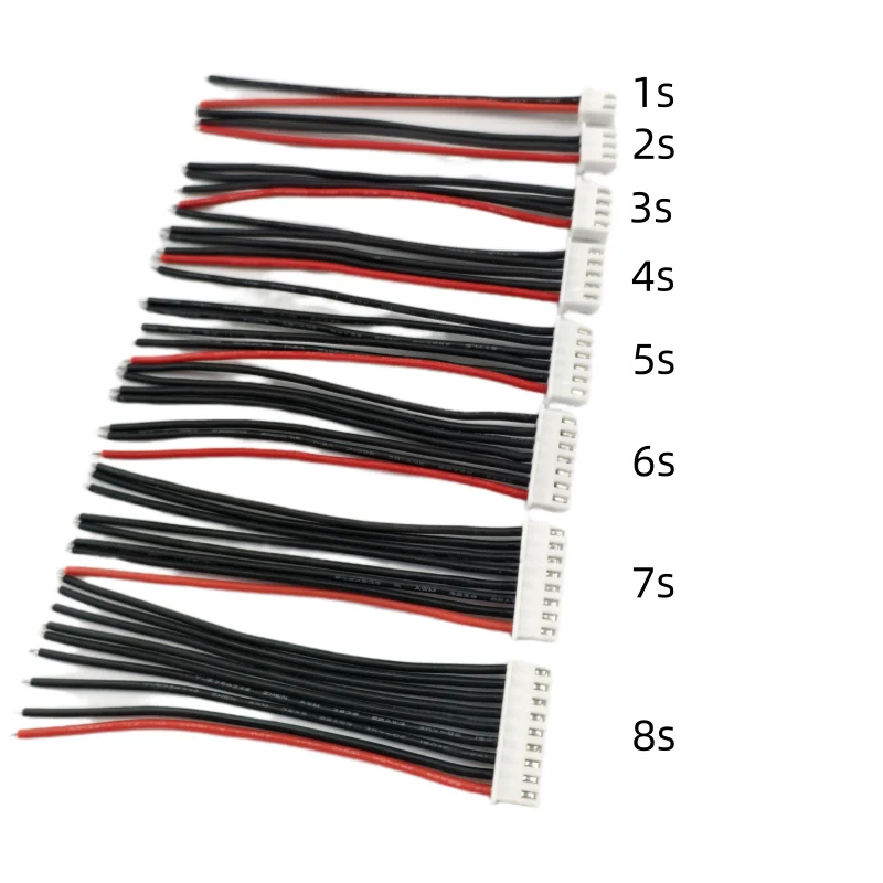10개 1S 2S 3S 4S 5S 6S 7S 8S 22AWG 리포 배터리 밸런스 충전기 케... - 2