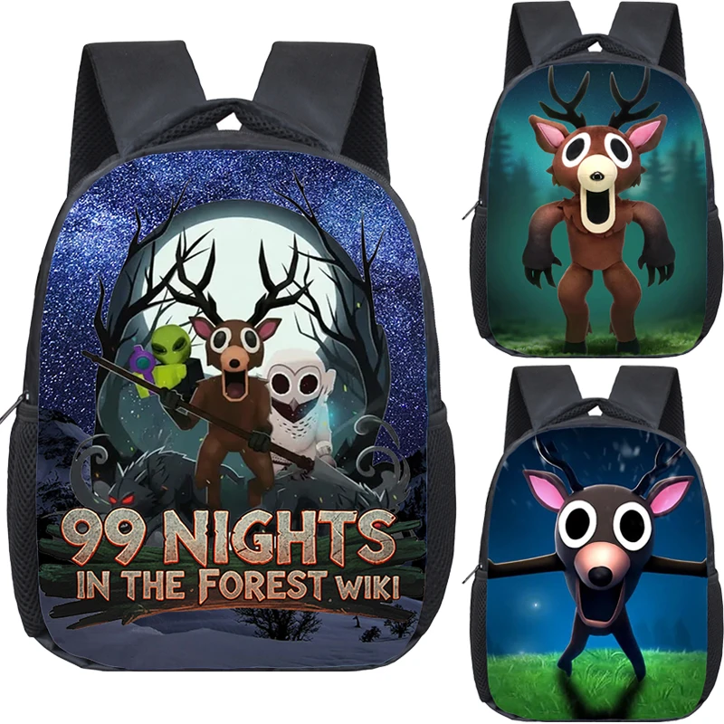 

Kids Backpack Game 99 Nights In The Forest School Bags Cartoon Deer Pattern Toddler Boy Girl Kindergarten Orthopedic Backpack