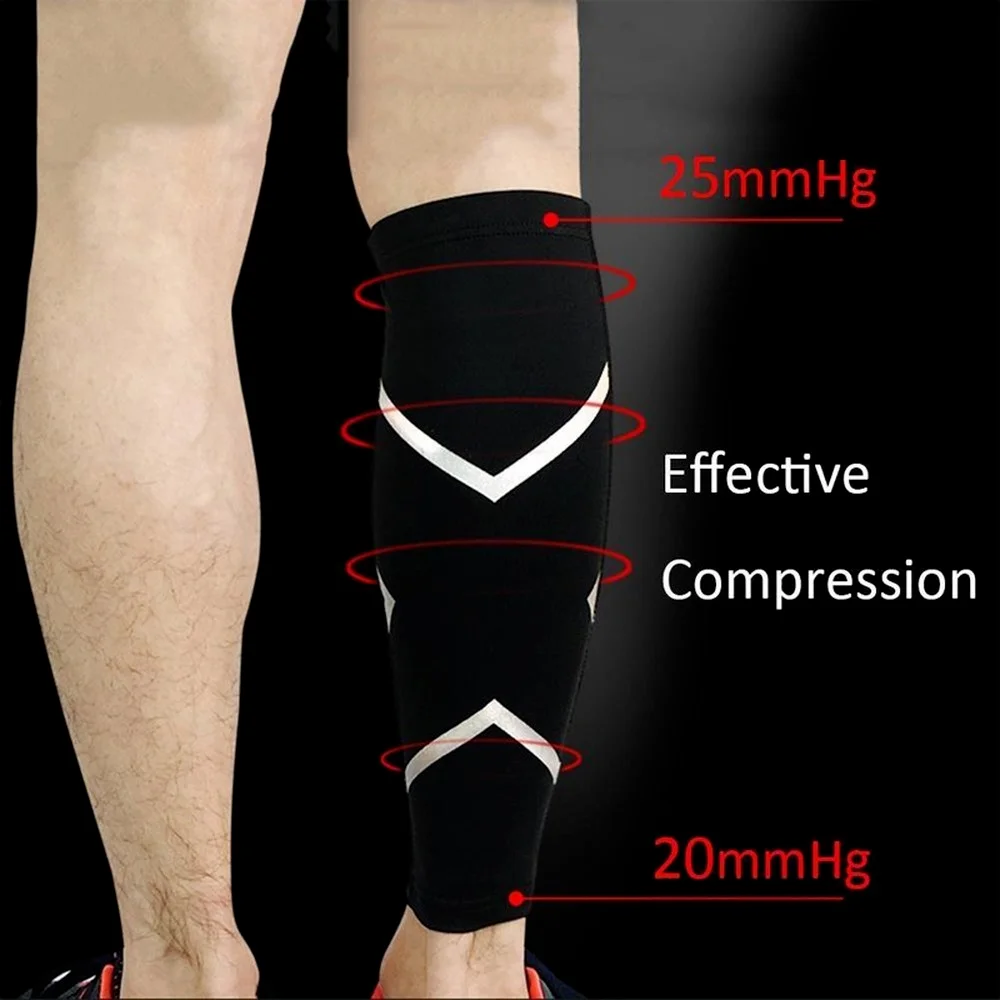 Manchons de Compression du tibia et du mollet, 1 pièce, protège-tibia de sport, pour coureurs, cycliste, attelle de tibia, Circulation sanguine