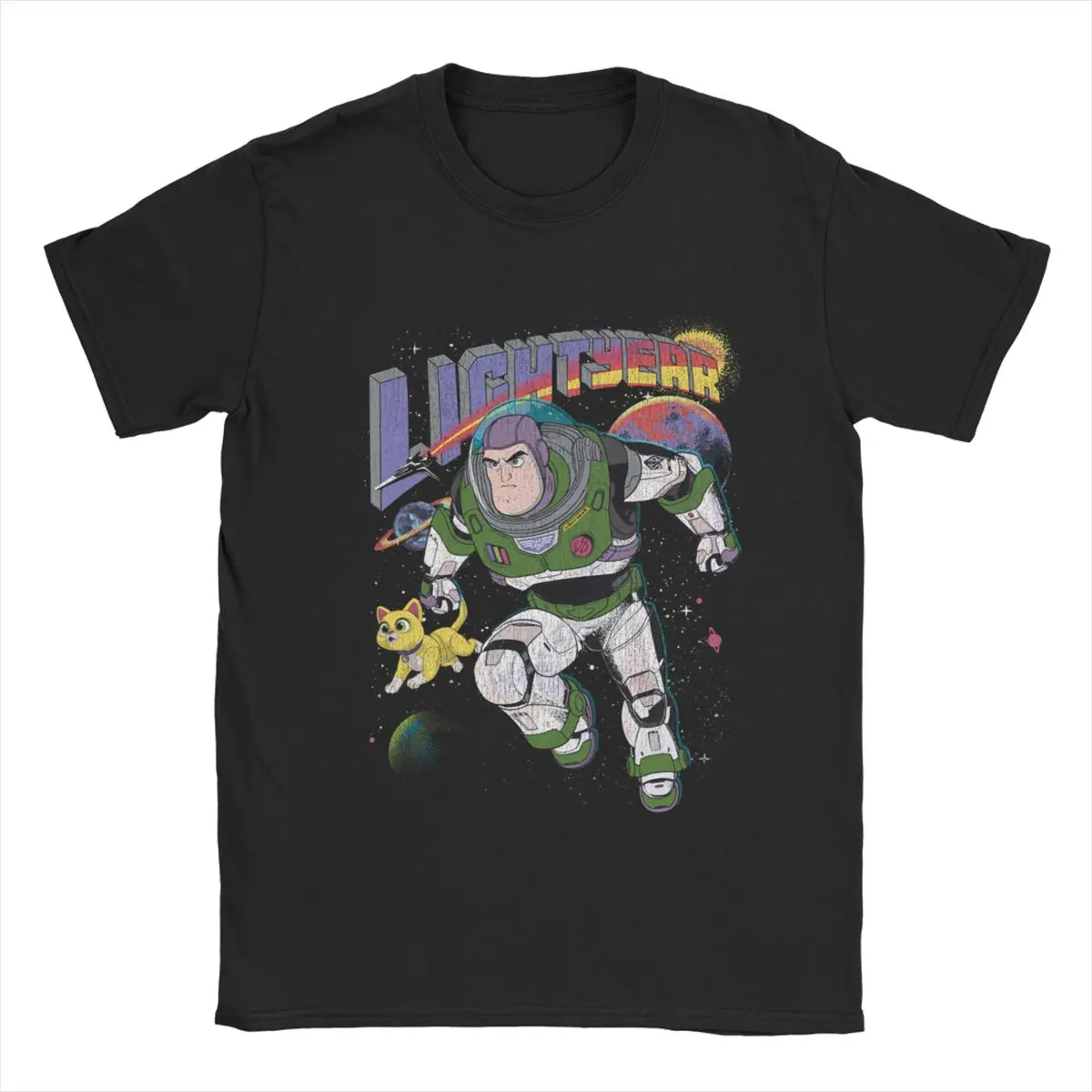 Toy Story Buzz Lightyear Space Ranger Men's T Shirts Creative Tee Shirt Short Sleeve Crewneck T-Shirts 100% Cotton Adult Tops