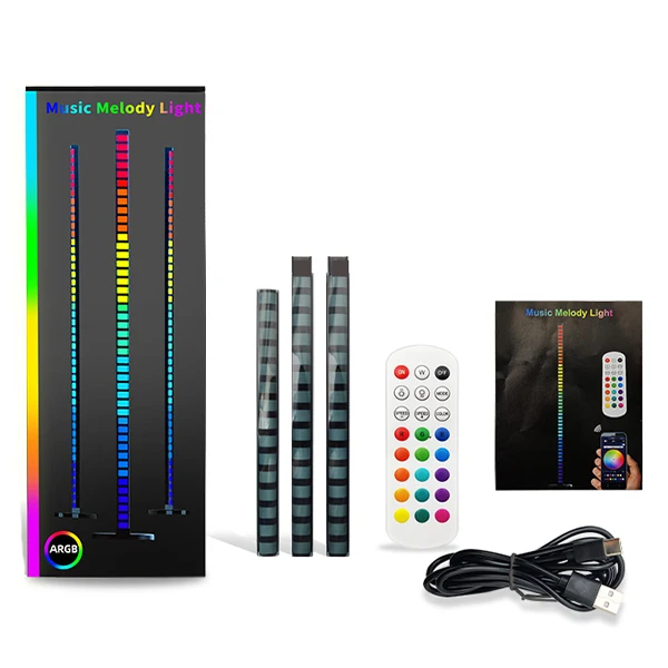 Music Ambient App Control Rgb Rhythm Lights Color Change Voice and Mobile Phone APP Control LED Corner Floor Lamp  for Bedroom