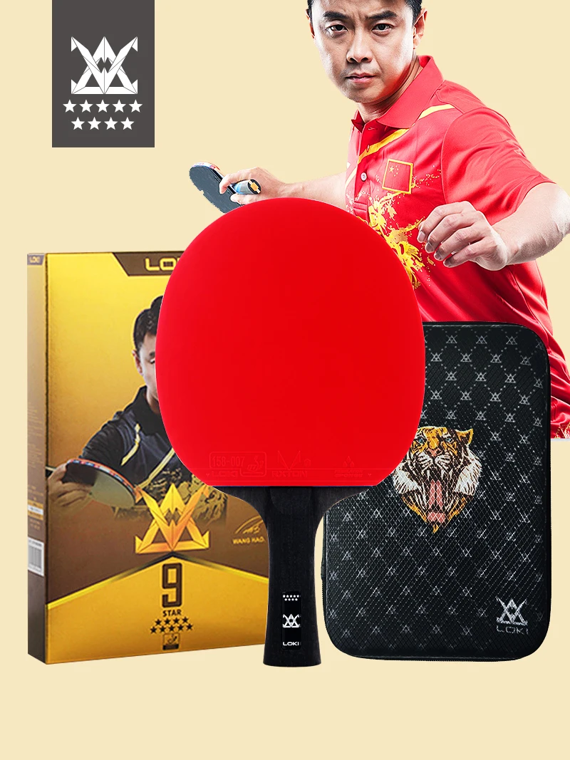 Loki E9 Star Table Tennis Racket Professional Carbon Blade 8 7 star Ping Pong Racket Paddle RXTON Rubber High level Genuine