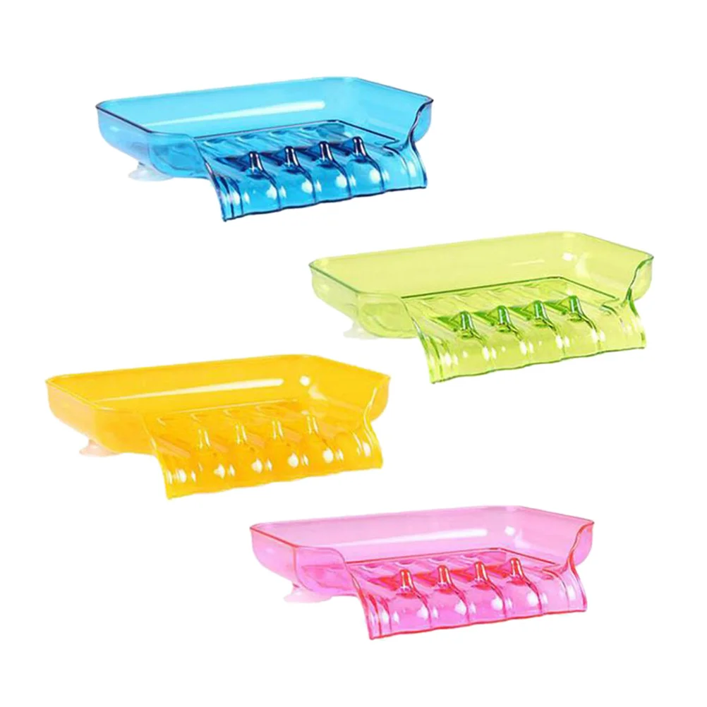 

Cup Soap Dish Self Draining Bar Holder Bathroom Sturdy Skid Proof Sponge Storage