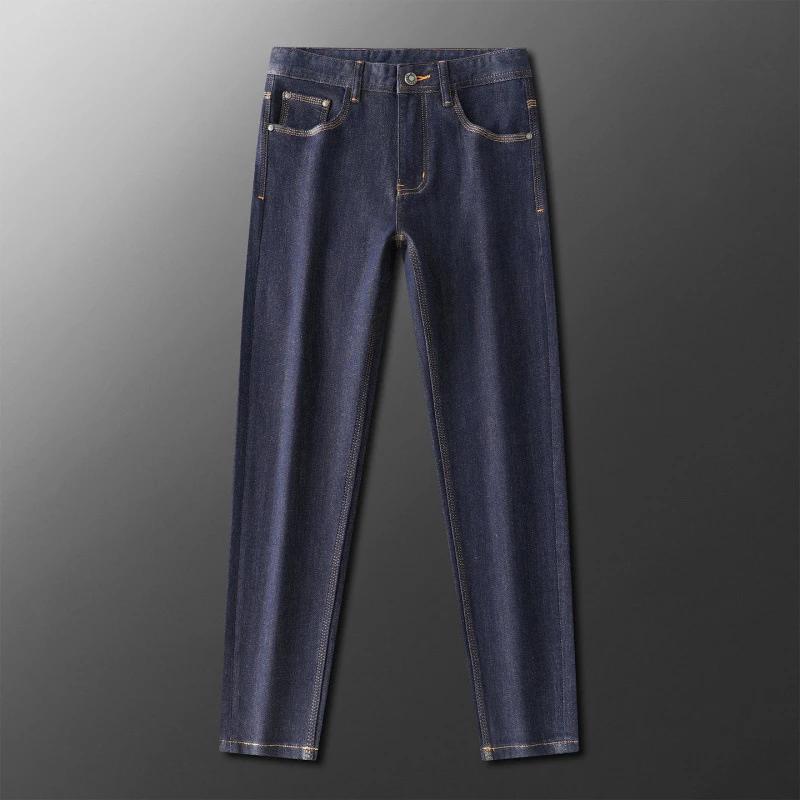 2026 Autumn Men's Original Wash Jeans Slim Fit Straight Leg Spring Autumn Casual Minimalist Japanese Style Pants