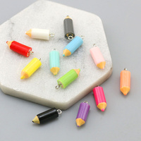 10pcs Colorful Pencil Charms Resin Pendant For Handmade DIY Keychain Earring Jewelry Accessories