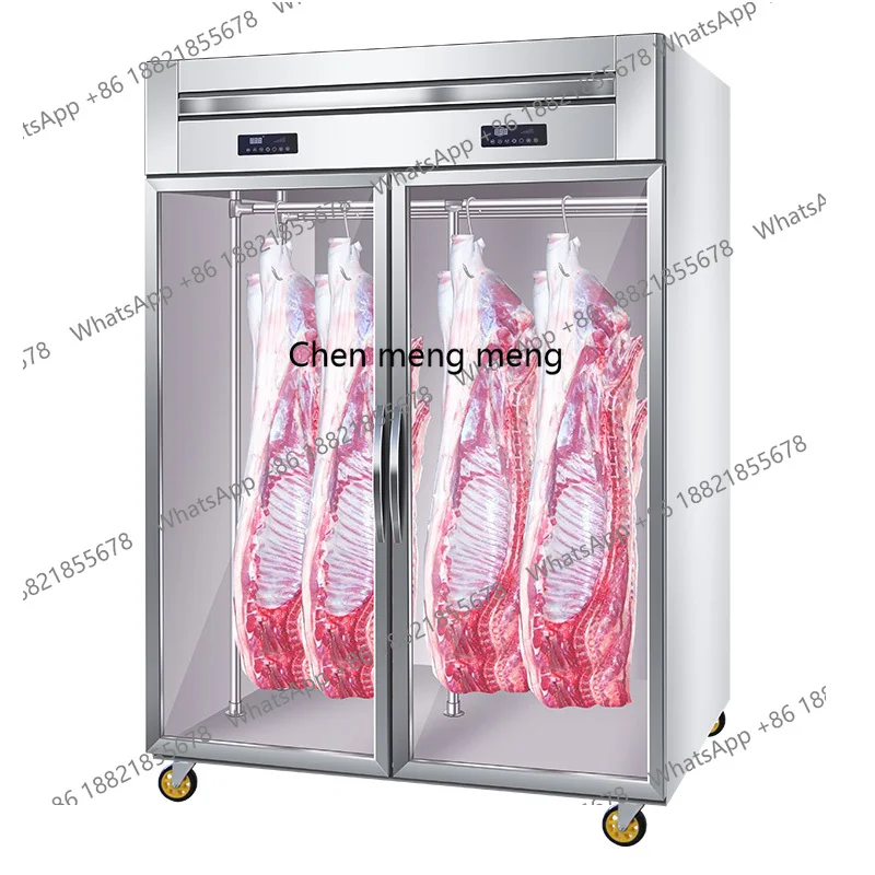 خزانة عرض اللحوم الطازجة العمودية المبردة التجارية للخنازير الكاملة وفريزر اللحوم الطازجة #2