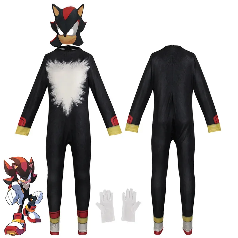 

Game Spinball Cosplay Costume The Hedgehog Classics Cos Jumpsuits Mask For Children Party Halloween Birthday Gifts Dressx,5;d'2.