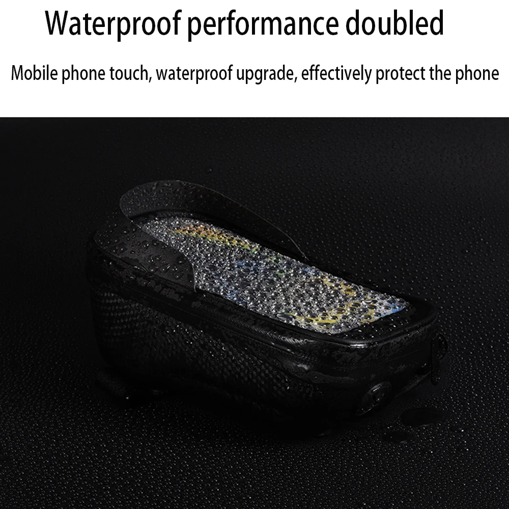 Bicycle Bag Cycling Top Front Tube Frame Bag Waterproof 6.5 Inches Phone Case Storage Touch Screen MTB Road Bike Bag