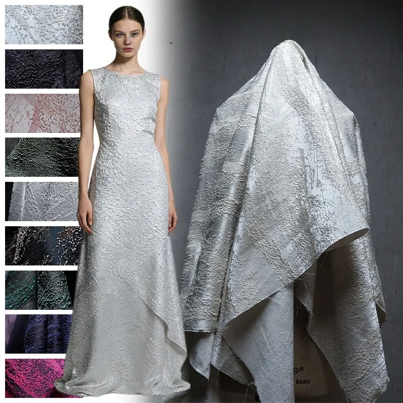 Irregular Particle Jacquard Fabric - Gradient Color Texture,Designer-made DIY Sewing Material For Coat Jacket Creative