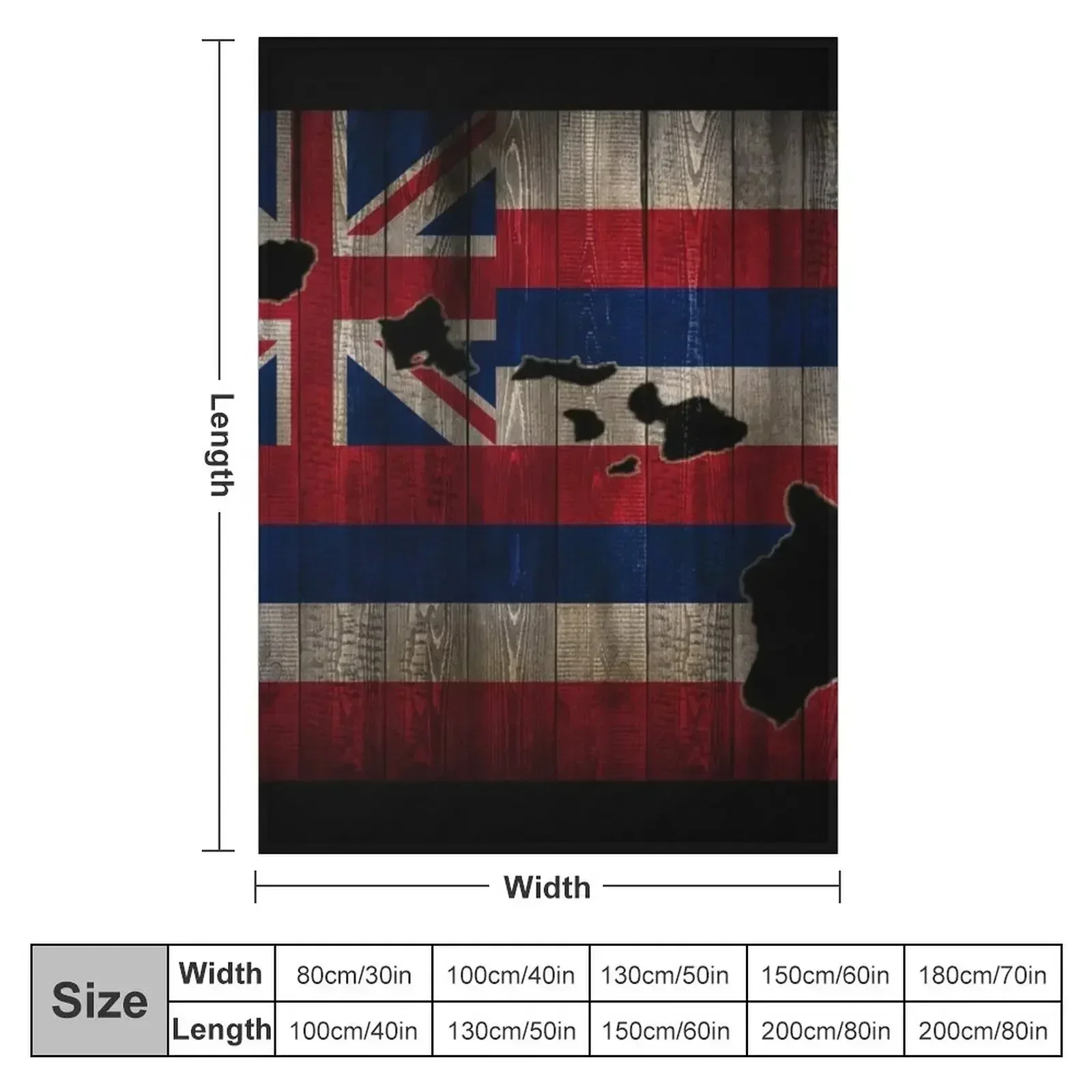 Hawai'i Flag with Hawaiian Islands by Hawaii Nei All Day Throw Blanket Loose For Baby Luxury St Thins Blankets