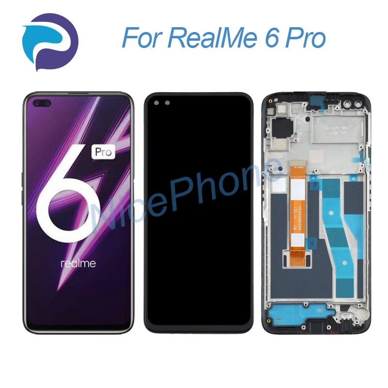 

For RealMe 6 Pro LCD Screen + Touch Digitizer Display RMX2001 2400*1080 For RealMe 6 Pro LCD screen Display