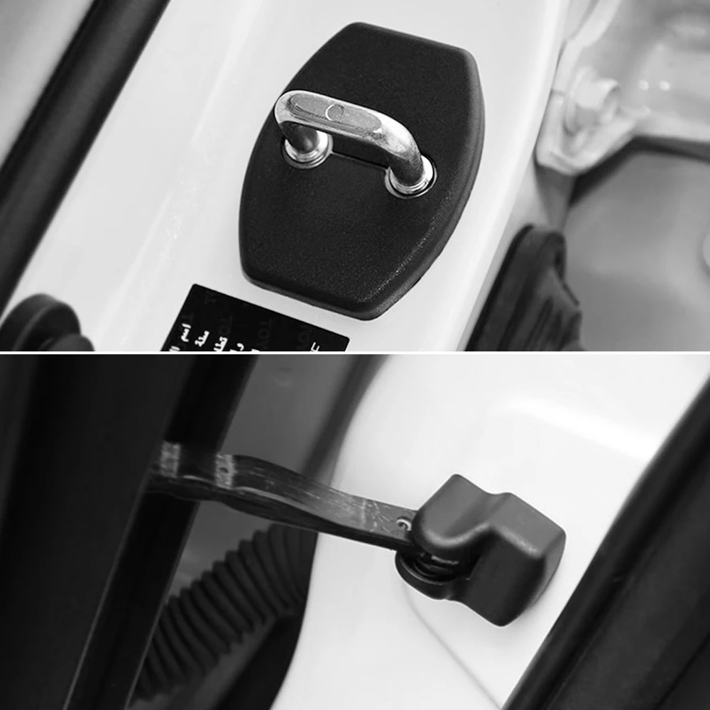 8Pcs Car Door Lock Cover Door Stopper Covers for Toyota Yaris Highlander Prado Prius Corolla Camry Rav4 Reiz Vois Accessories view 3