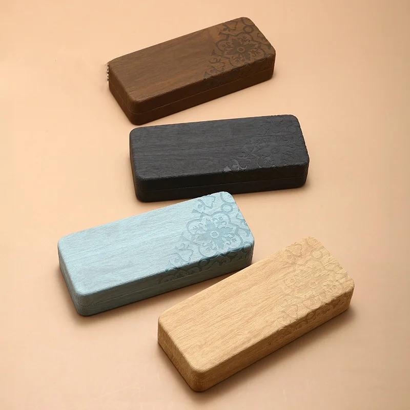 Fashionable Rectangular Hard-Shell Glasses Case with Petal Pattern, Pressure-Resistant Portable Flip-Top Glasses Storage Box