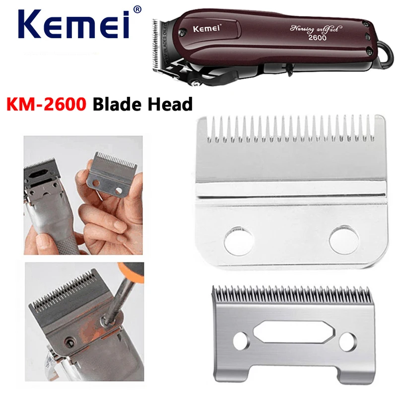 Kemei 2600 Replacement Blade Hair Clipper Blade Barber Cutter Head For Electric Hair Trimmer Shaver Clipper Cutting Machine