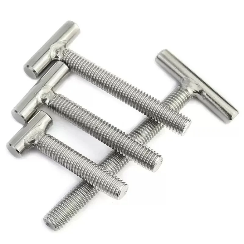 

M4 M5 M6 M8 M10 M12 304 Stainless Steel T Shape Welding Screws / T-Bolt Hammer Head Screws for Chute Rail & T-Slot Fixtures