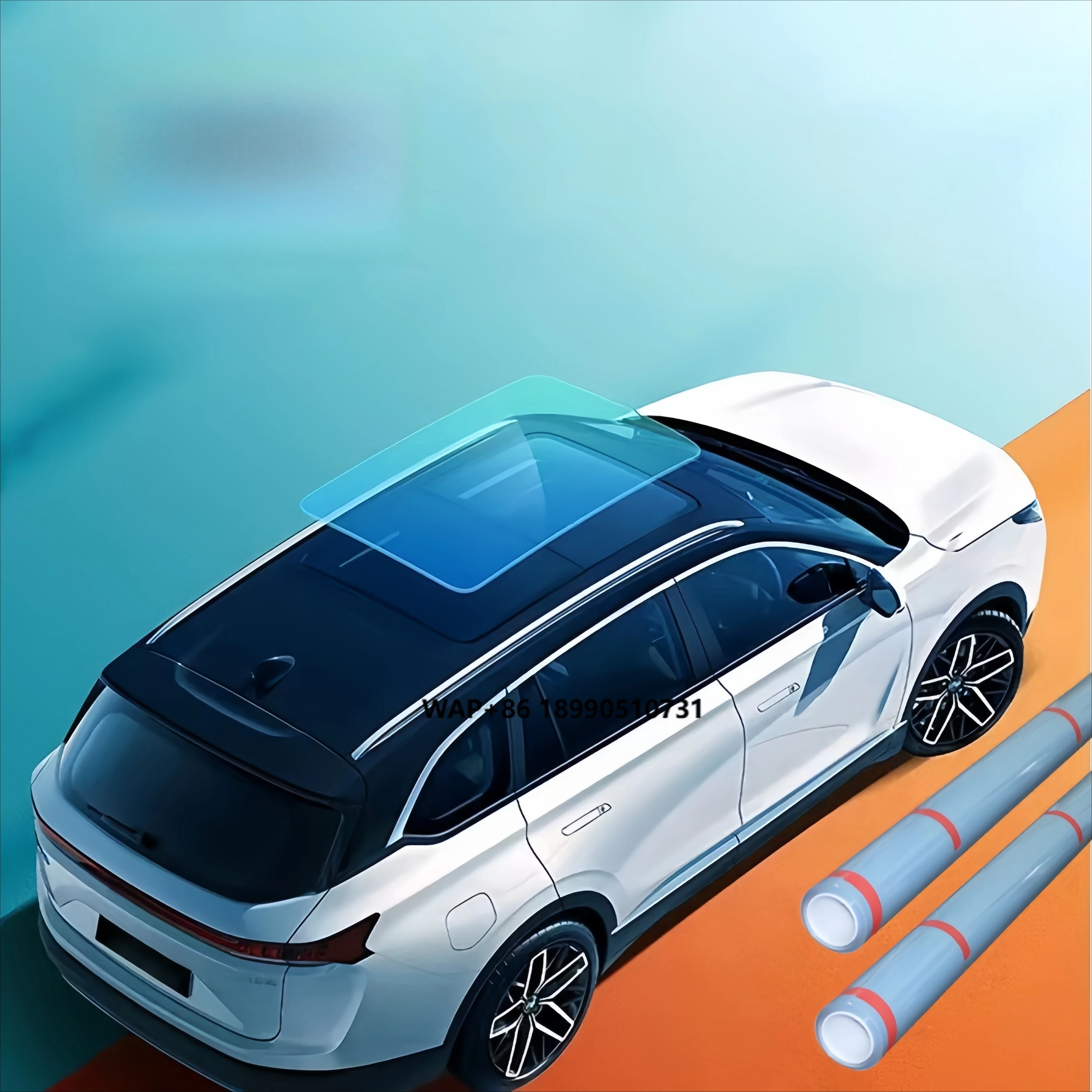 

TPU 7.5MIL Panoramic Sunroof Ice Armor Sunscreen Insulation Explosion-proof Blue Clear Car Roof Skylight Film