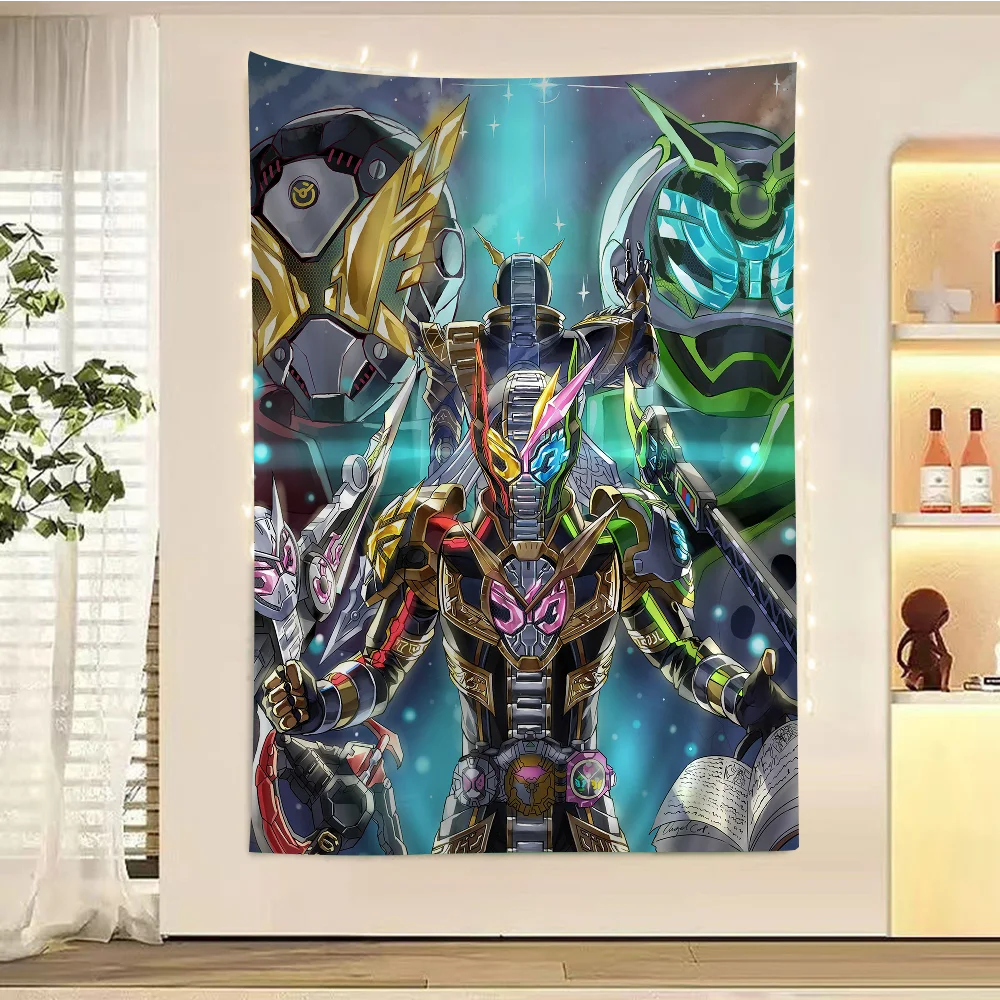 

Kamen Rider Anime Tapestry Hippie Flower Wall Carpets Dorm Decor Wall Hanging Home Decor