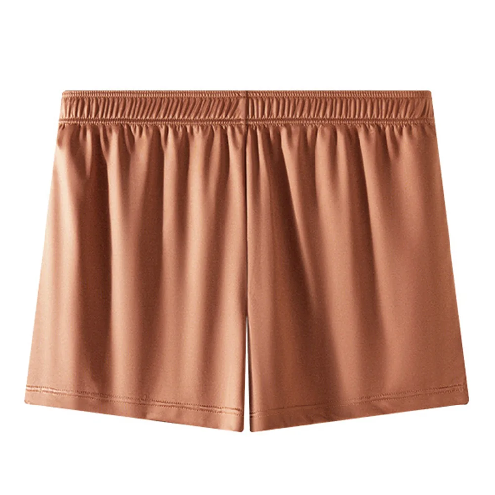 

Men Breathable Elastic Boxershorts Ice Silk Solid Pouch Underwear Underpants