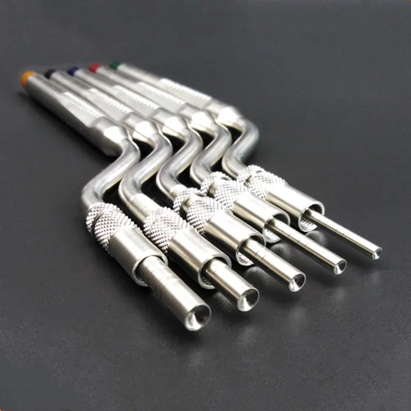 5 szt. Instrumentów do implantów dentystycznych, osteotomów, narzędzie do podnoszenia zatoki szczękowej, wklęsłe końcówki, urządzenie do podnoszenia zatoki, ekstruder kości implantowej