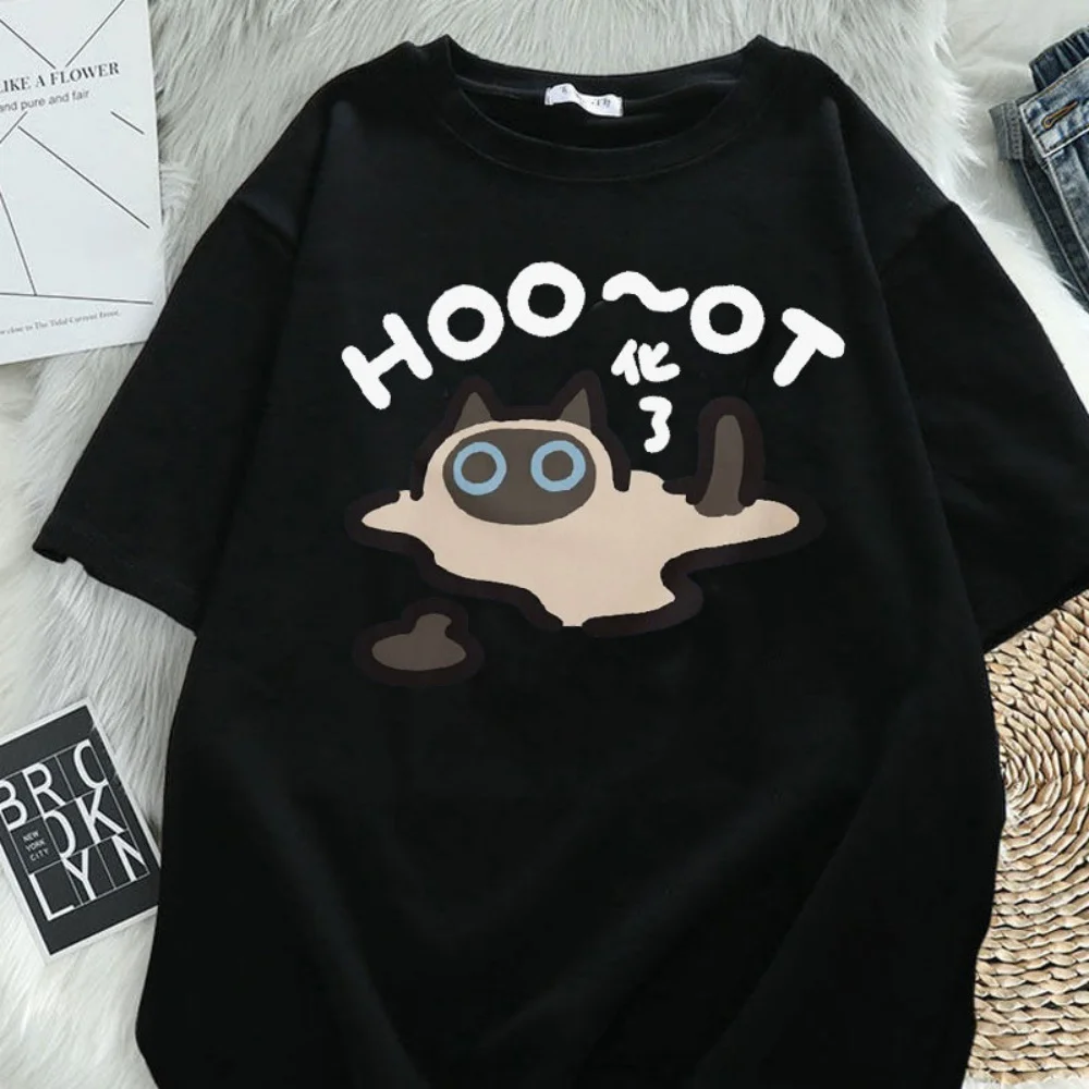 تي شيرت فضفاض بأكمام قصيرة مقاس كبير - American Retro High Street، رقبة دائرية مطبوعة برسوم كارتونية، راحة كاجوال، للجنسين