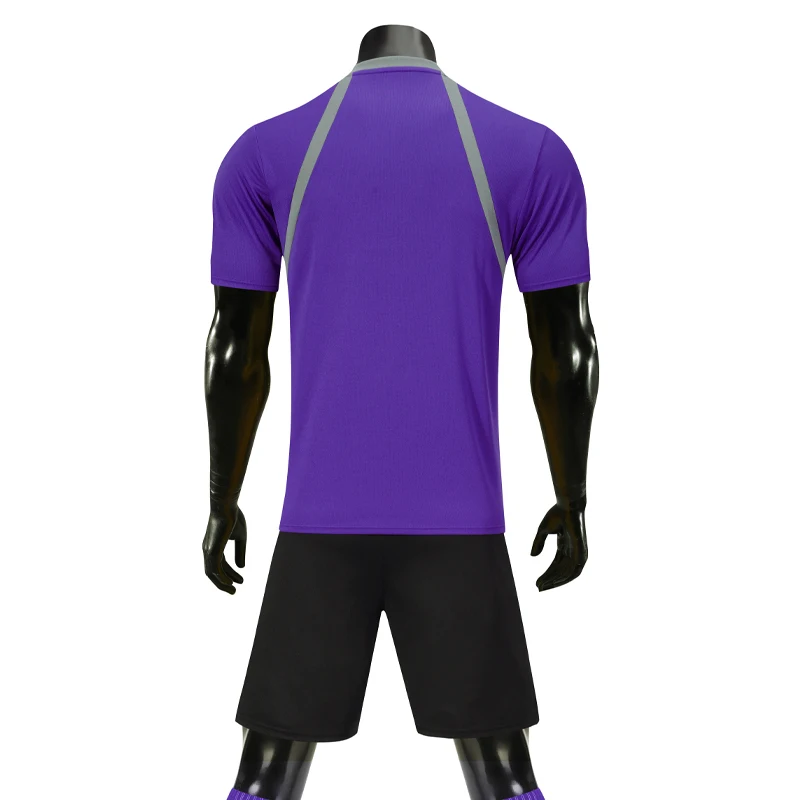 Men Soccer Jersey Set  V Neck Uniforms Tennis Shirts Shorts Tracksuits Custom Print Running Gym Referee Breathable Sports Suits