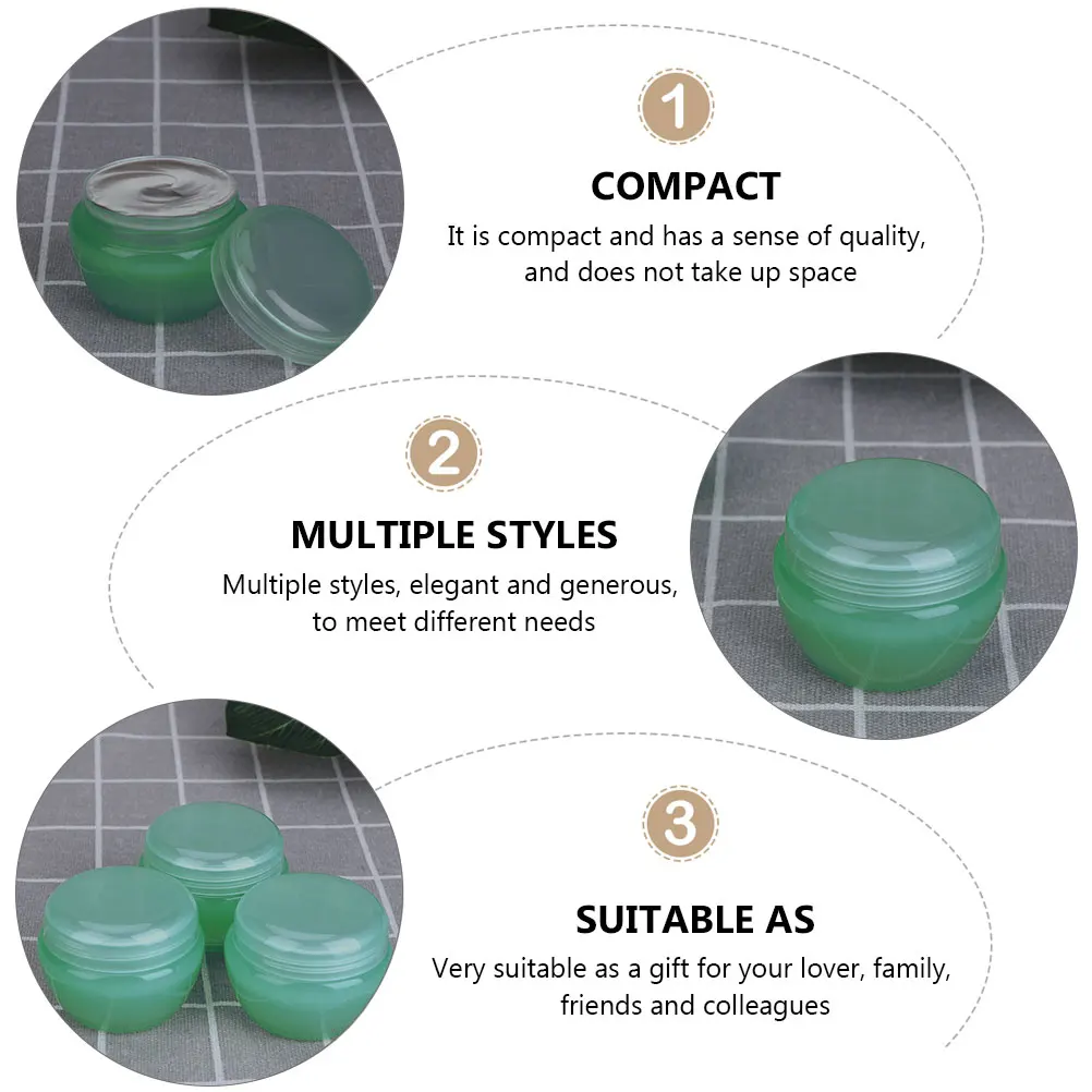 

15 Pcs Toiletries Mushroom Cream Jar Travel Container Plastic Empty Makeup Containers
