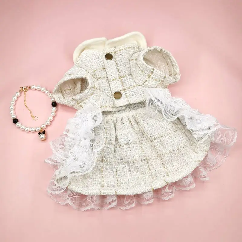 Pet Dog Dress Sweet Dog Princess Skirt Small Dog Cat Fashion Lace Shirt Skirt Spring Autumn Designer Clothes Poodle YorkiClothes