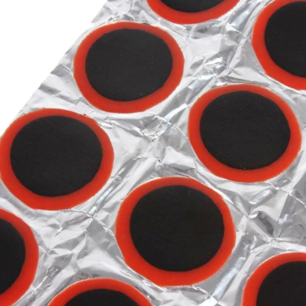 48pcs Rubber Bicycle Tire Tyre Tube Repair Patch Kit No Glue Bicycle Inner Tube Puncture Repair Tools