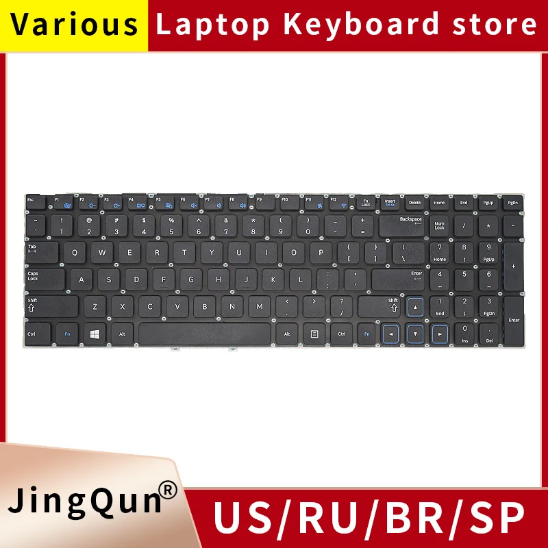 New Original US  Russian Laptop Keyboard For Samsung NP-300E5A 305E7A 305E5A 300V5A 305V5A 300E5C 300E5X NP300E5A NP300E5X