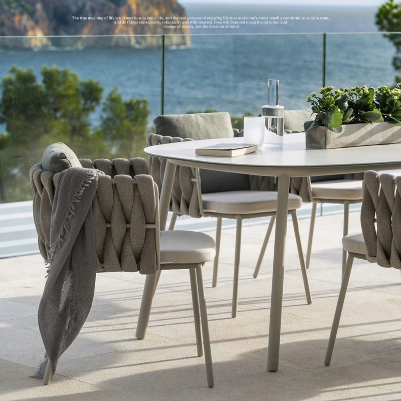 في الهواء الطلق جودة حديقة مجموعات الاختراق الشمال الحد الأدنى ألفريسكو فناء مجموعة الفناء الخلفي الاسترخاء Tuinmeubelsets أثاث خارجي