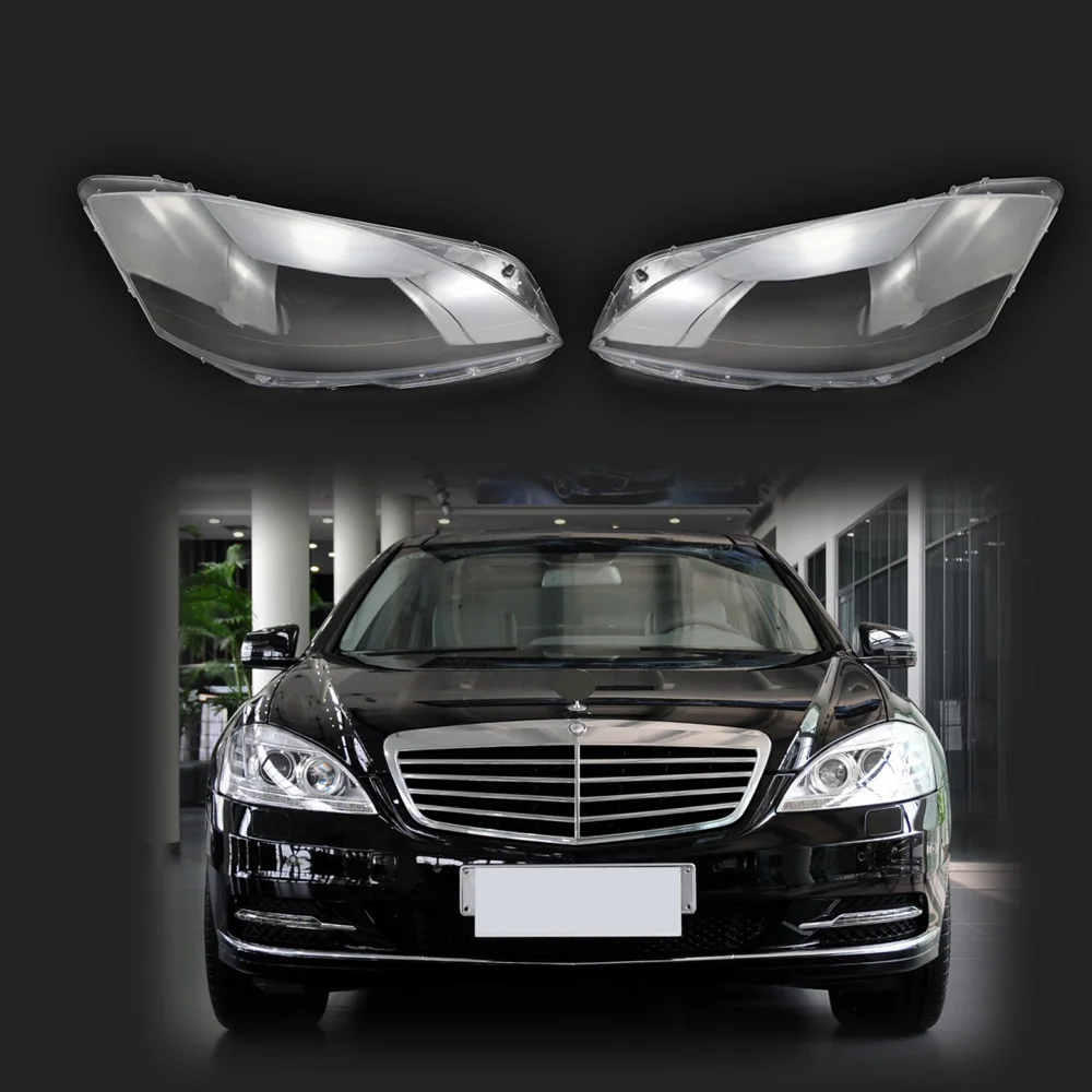 For Mercedes-Benz S Class W221 S280 S300 S350 S500 2010-2013 Car Headlight Headlamp Light  Lens Case Auto Shell Cover