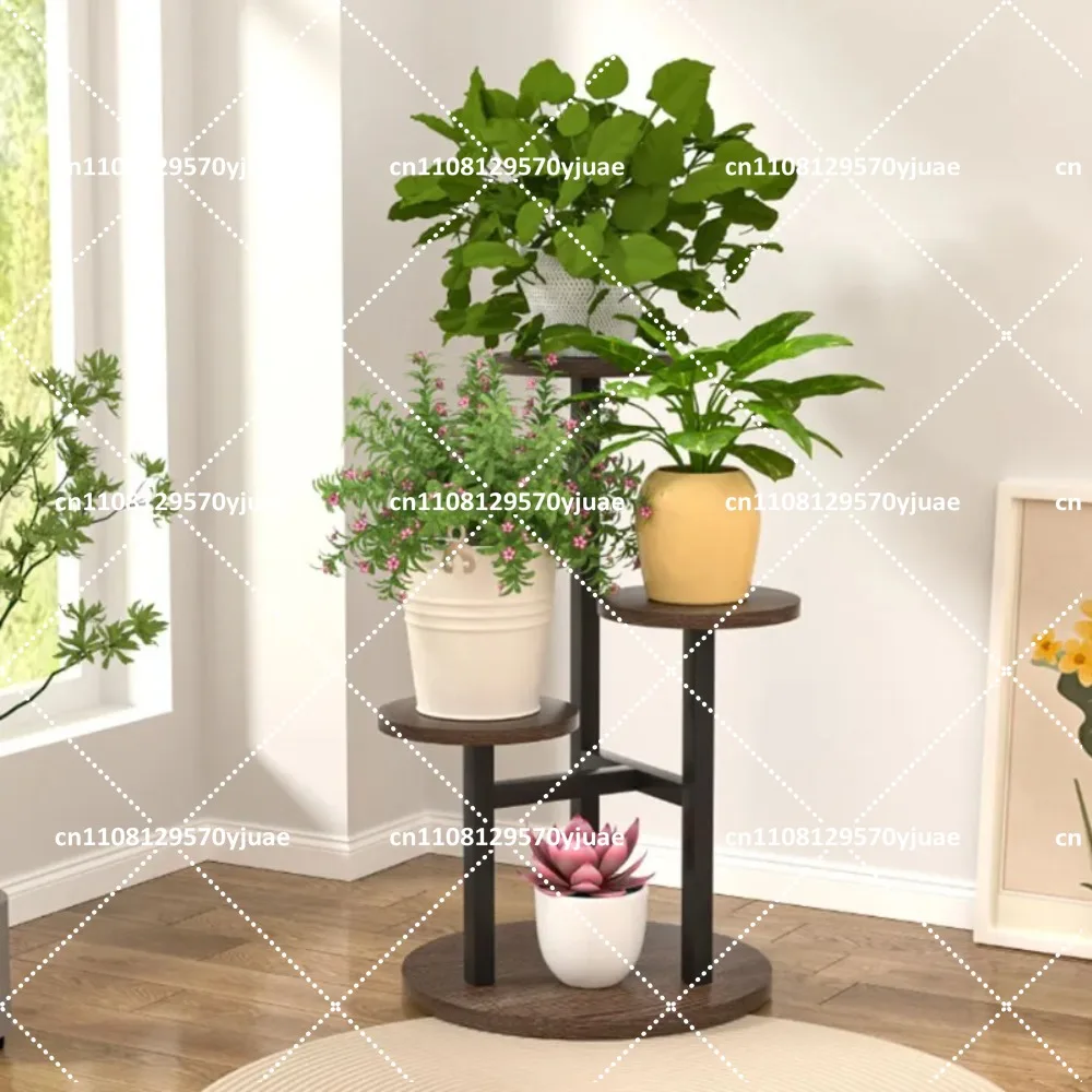 Wooden Plant Stand with Multiple Shelves for Indoor Outdoor Flower Pot Display Shelf