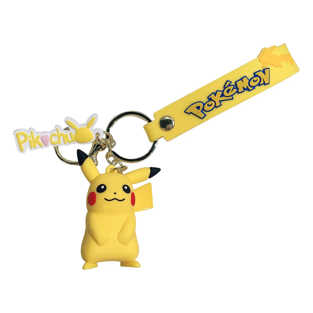 Pokémon sleutelhangerset - schattige Pikachu & Friends Q-versie sleutelhanger, anime rugzak charme, Kawaii cadeau voor fans en koppels (verjaardag - afbeelding 2