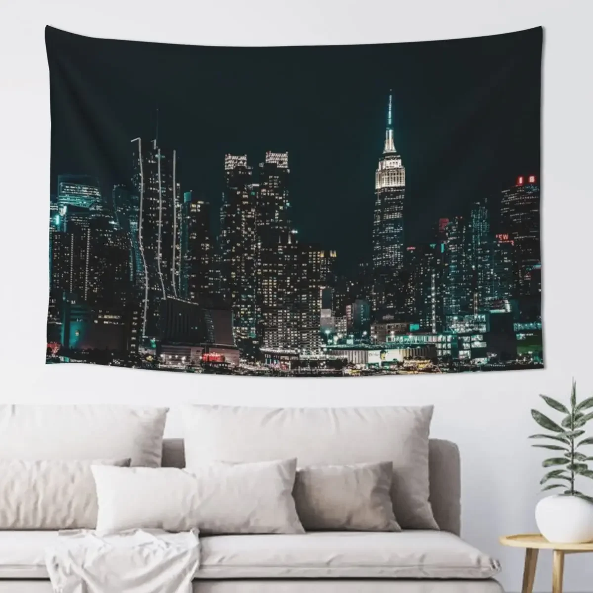 Big City at Night Time Tapestry Mushroom Room Decorations Aesthetics Home Decorations Wall Decorations Tapestry
