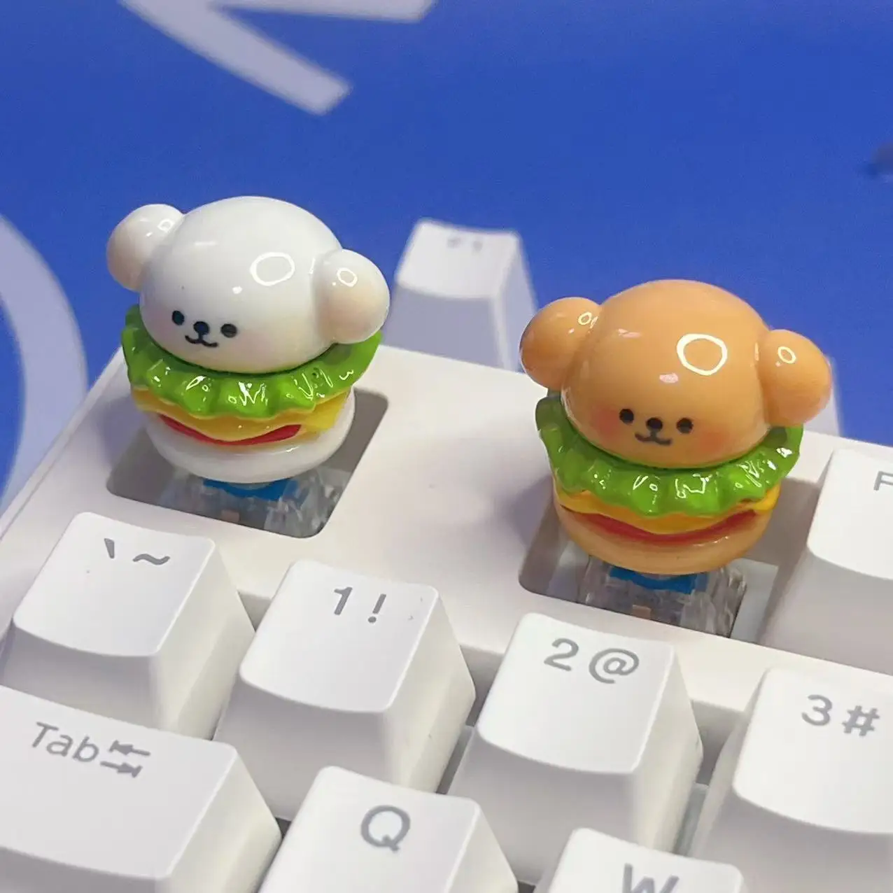 DIY Bread Dessert Keycaps Creative Fruit Ice Cream Toast Universal Cross Axis Game Mechanical Keyboard Keycaps