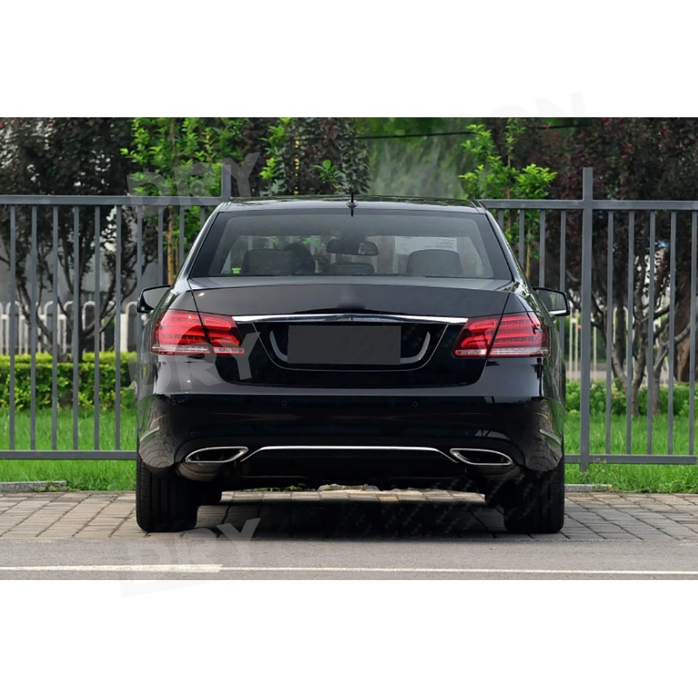 Car Rear Bumper Diffuser Spoiler Exhaust Tips For Mercedes Benz E Class W212 Standard 2013-2016 Rear Lip Body Kits Accessories view 5