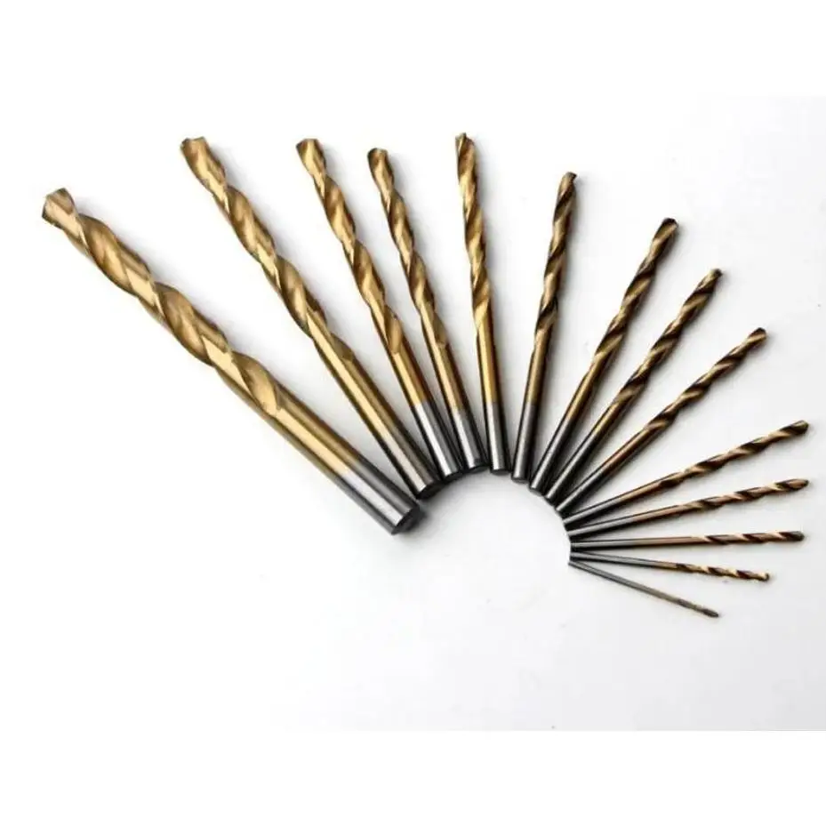 99 Pcs/Set Twist Drill High Speed Steel Titanium-plated Twist Steel Plate Drill Mixed Plastic Boxes Household Tools