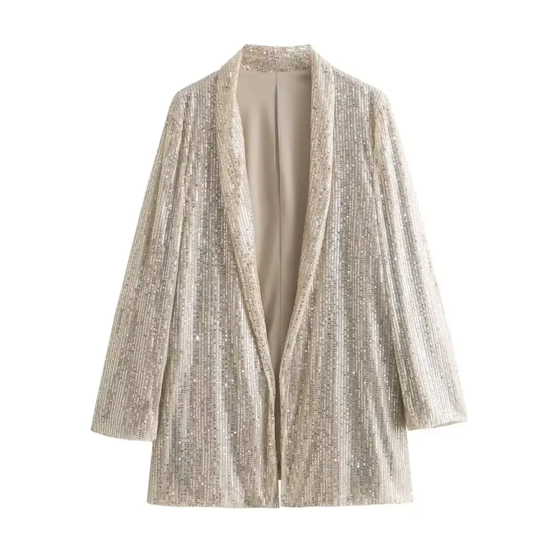 

SuperAen European and American Style Women's Clothing New Fashion Solid Color Long-sleeved Blazer