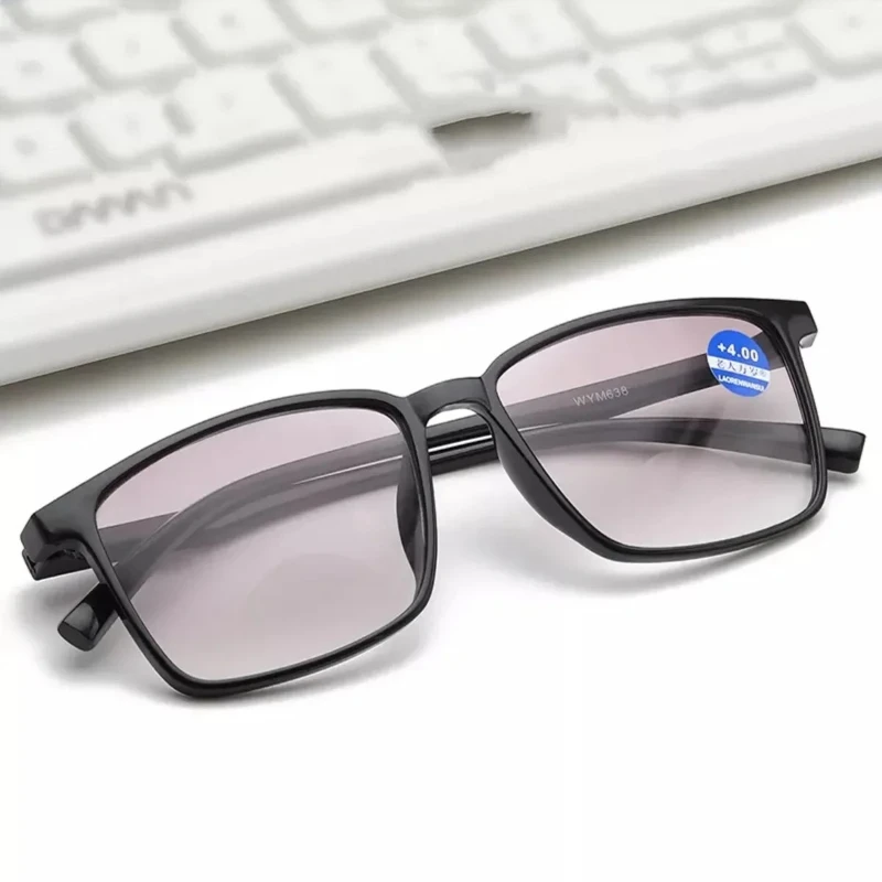 Unisex Lightweight Multifunctional Bifocal Reading Glasses Near Far Anti Blue Light Blocking Presbyopic Eyeglasses for Man Woman