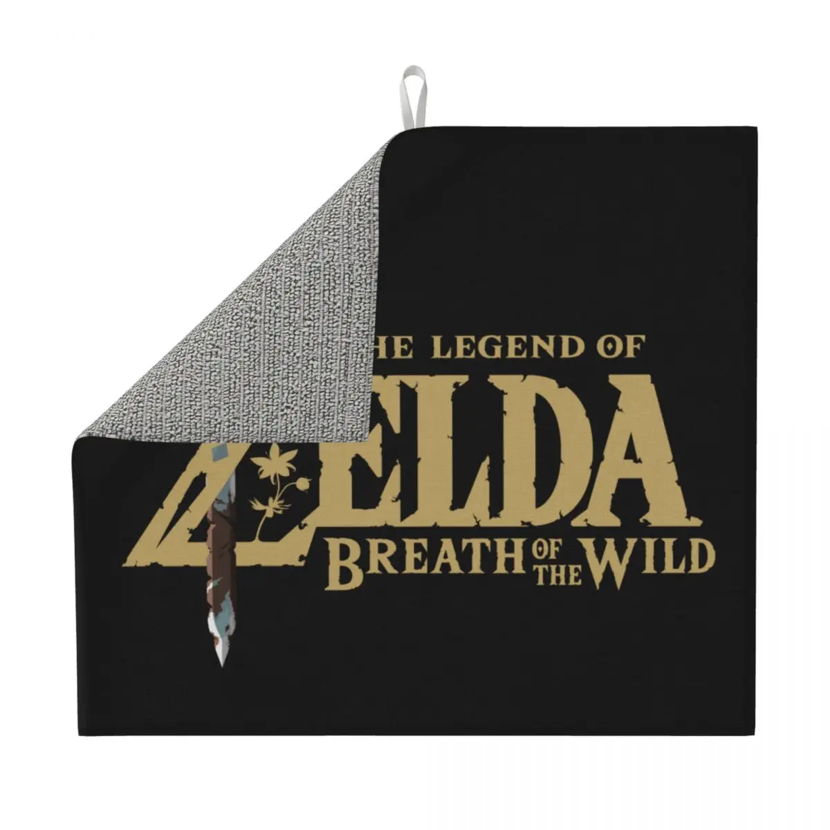 Custom Hot Game Zeldas Legend Dish Drying Mat for Kitchen Absorbent Quick Dry Microfiber Dishes Drainer Pads