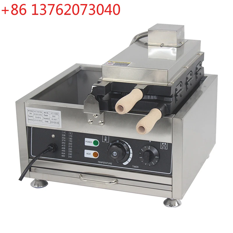 

Commercial Open Mouth Fish Waffle Machine, Taiyaki Fish-Shaped Waffle Iron, Nonstick Coating, Stainless Steel Snack Muffin Iron
